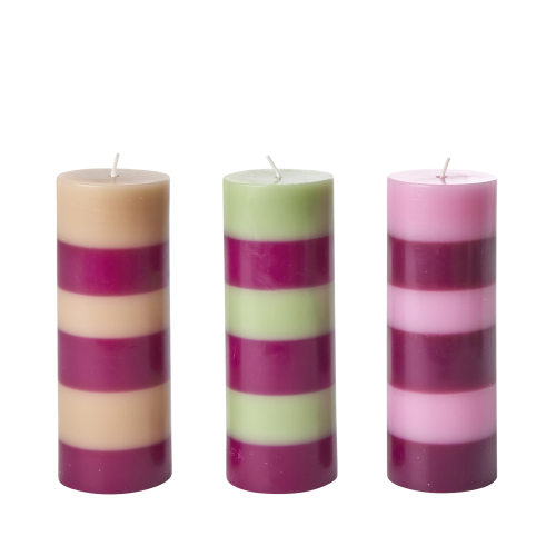 Striped Candles By Rice DK