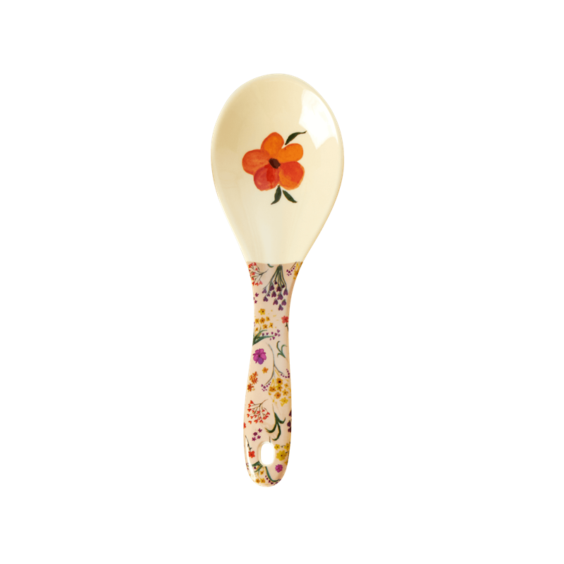 Melamine Salad Spoon Wild Flower Print Rice DK