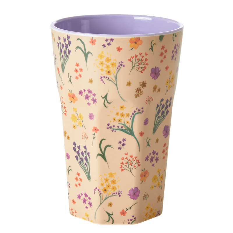 Wild Flower Print Melamine Tall Cup By Rice DK