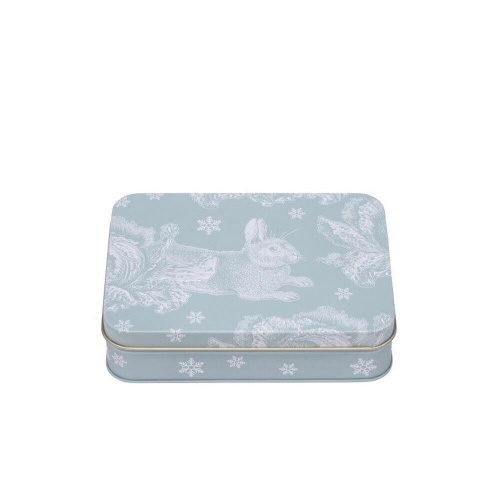 Winter Rabbit Print Small Rectangular Tin By Thornback & Peel