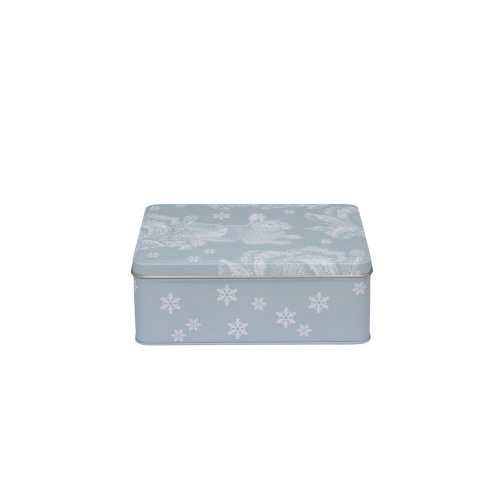 Winter Rabbit Print Rectangular Tin By Thornback & Peel