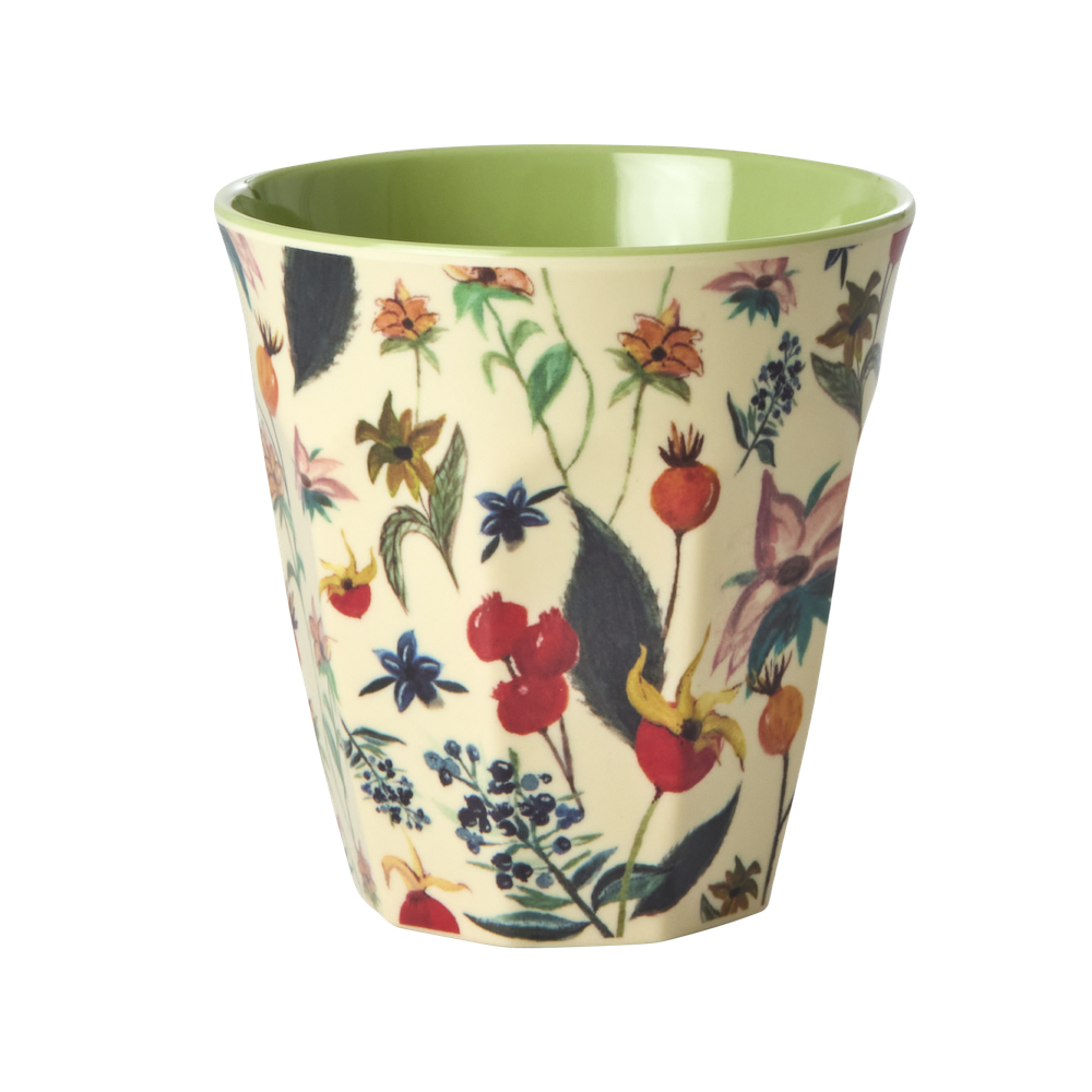 Winter Rosebuds Print Melamine Cup By Rice DK