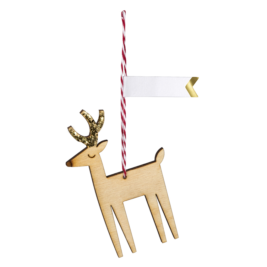Reindeer Wooden Gift Tags Set Of 8 By Meri Meri Vibrant Home