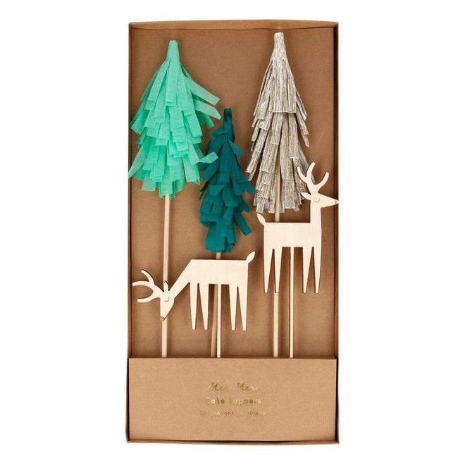 Woodland Scene Christmas Cake Topper Decoration By Meri Meri - Vibrant Home