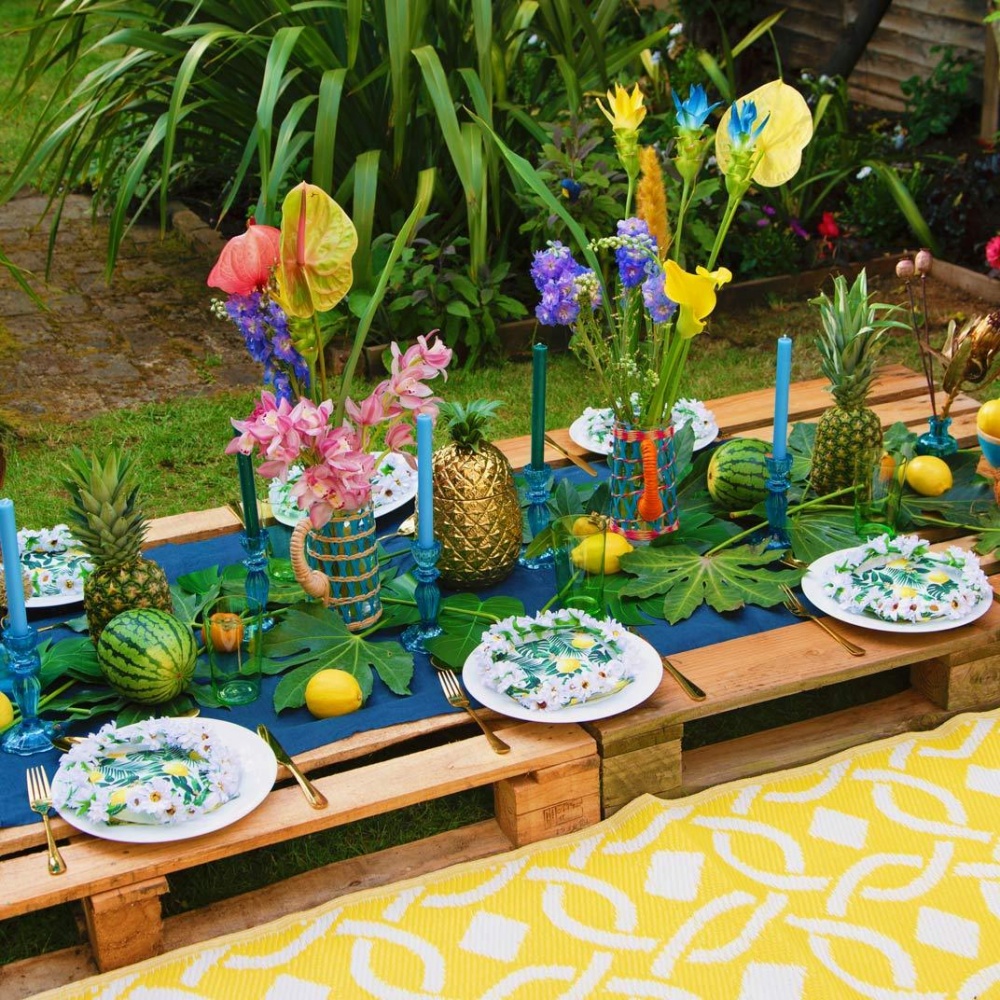 Yellow Outdoor Rug By Talking Tables