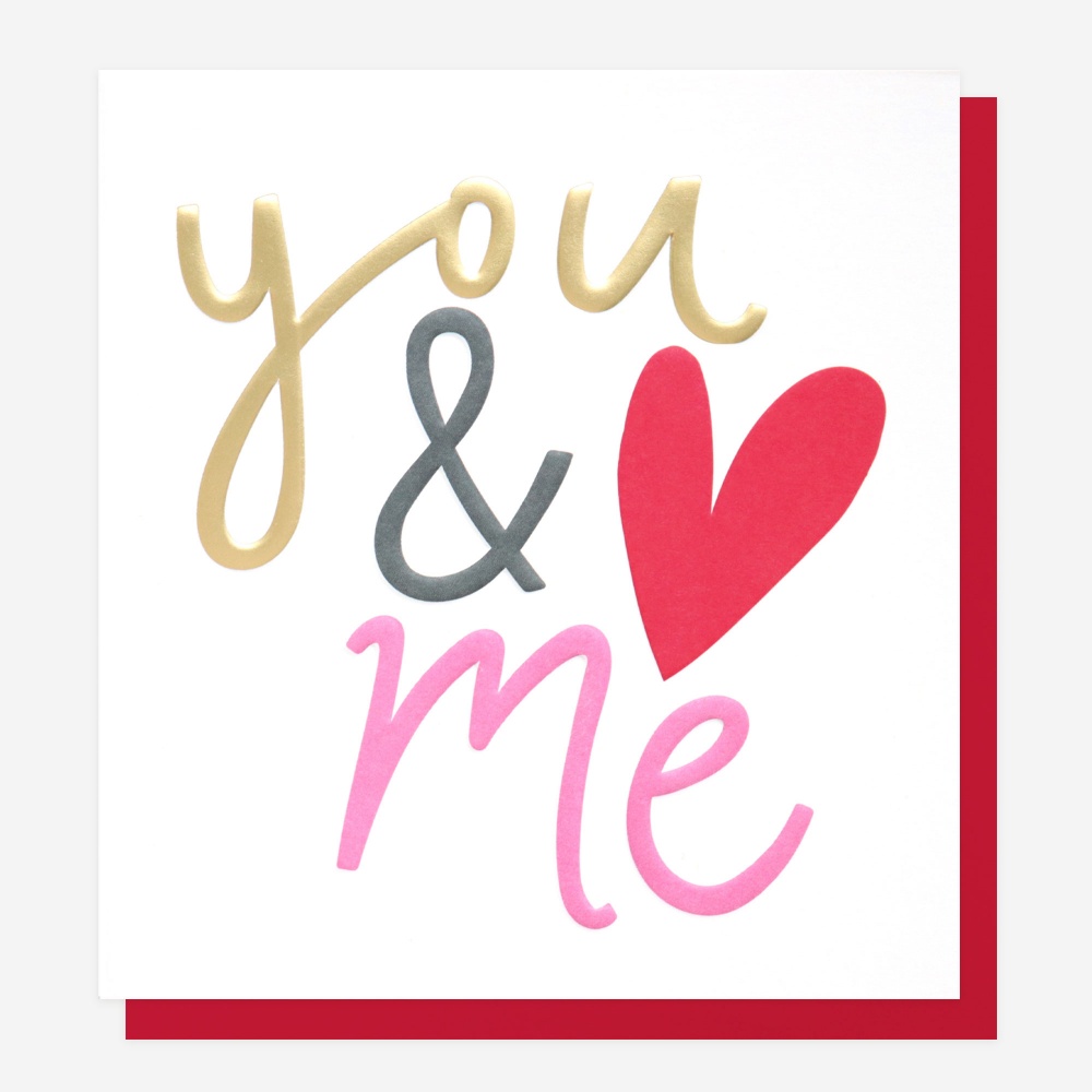 You & Me Heart Card By Caroline Gardner