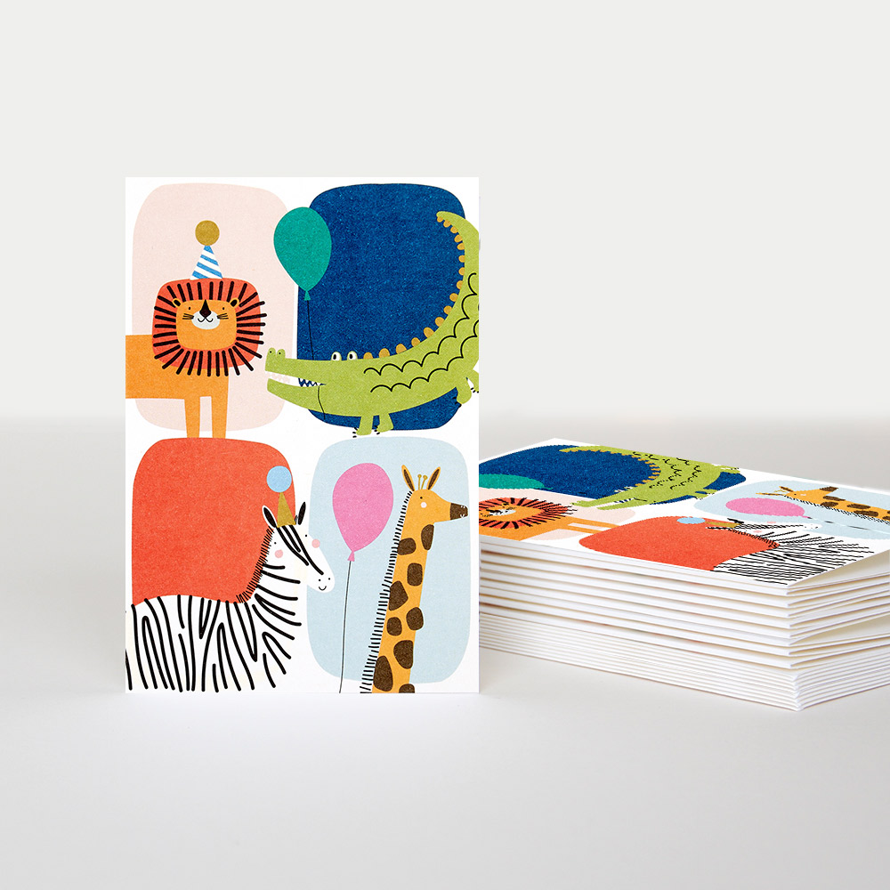 Animal Print Children Note Cards Set of 10 By Caroline Gardner