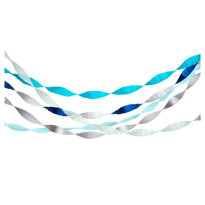 Blue Crepe Paper Streamers By Meri Meri Vibrant Home