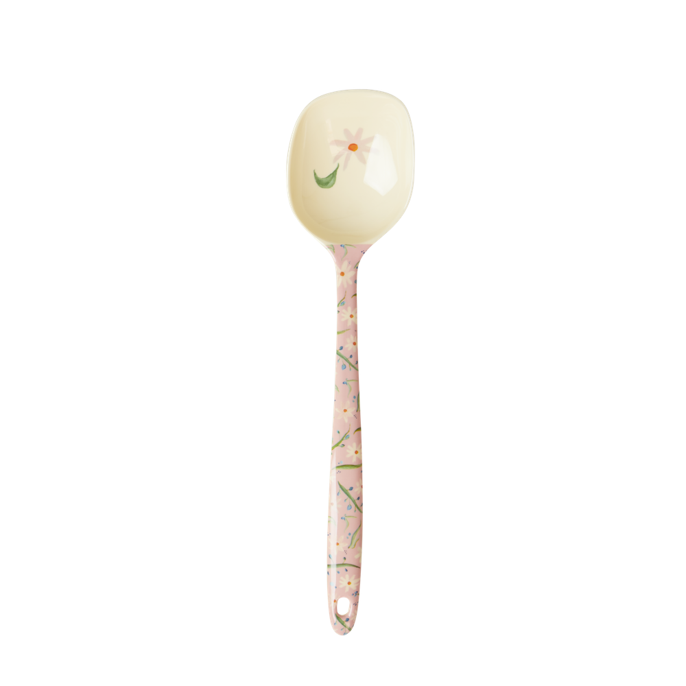 Delightful Daisy Print Melamine Cooking Spoons Rice DK - Vibrant Home