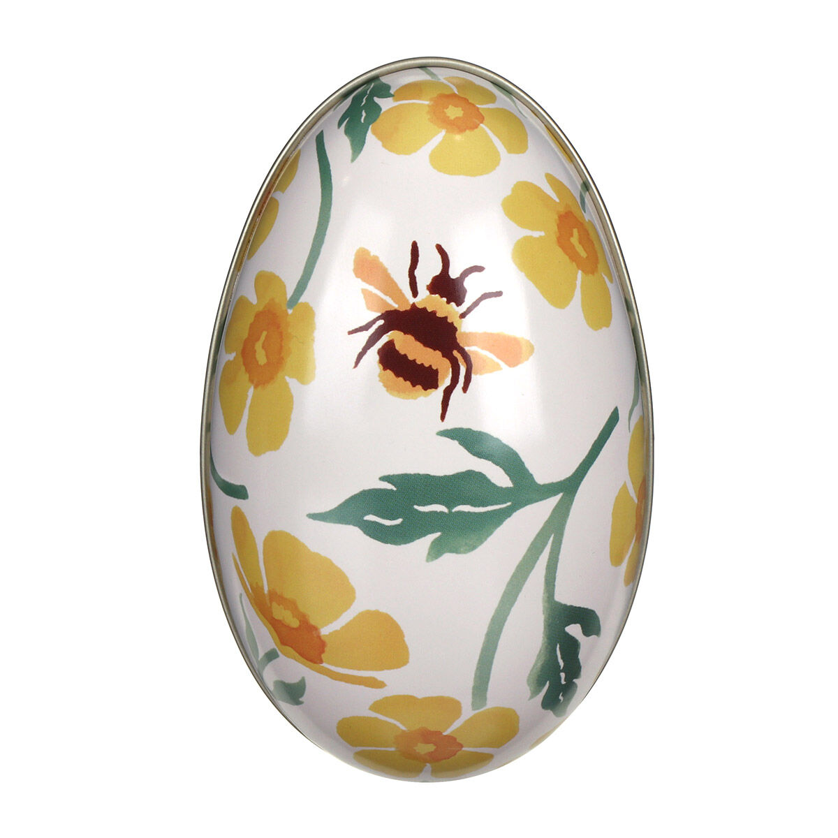 Emma Bridgewater Buttercup & Bee Print Egg Shaped Tin Vibrant Home