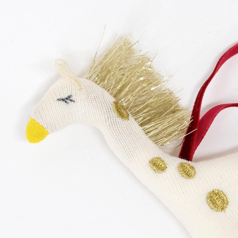 Knitted Giraffe Hanging Decoration By Meri Meri - Vibrant Home