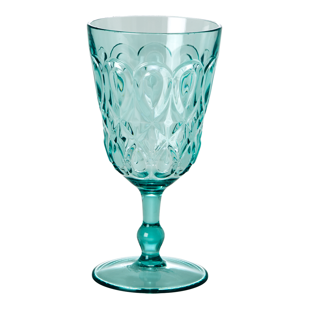 Download Mint Blue Swirl Embossed Acrylic Wine Glass Rice DK ...