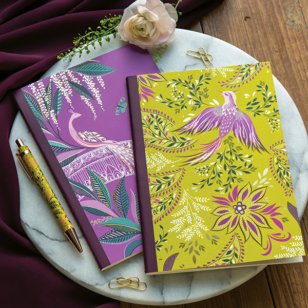 Set of 2 Haveli Print Notebooks Sara Miller London - Vibrant Home