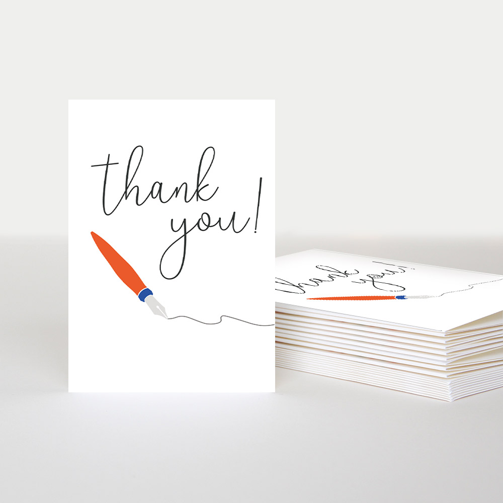 Thank You, Pack of 10 Cards By Caroline Gardner Vibrant Home