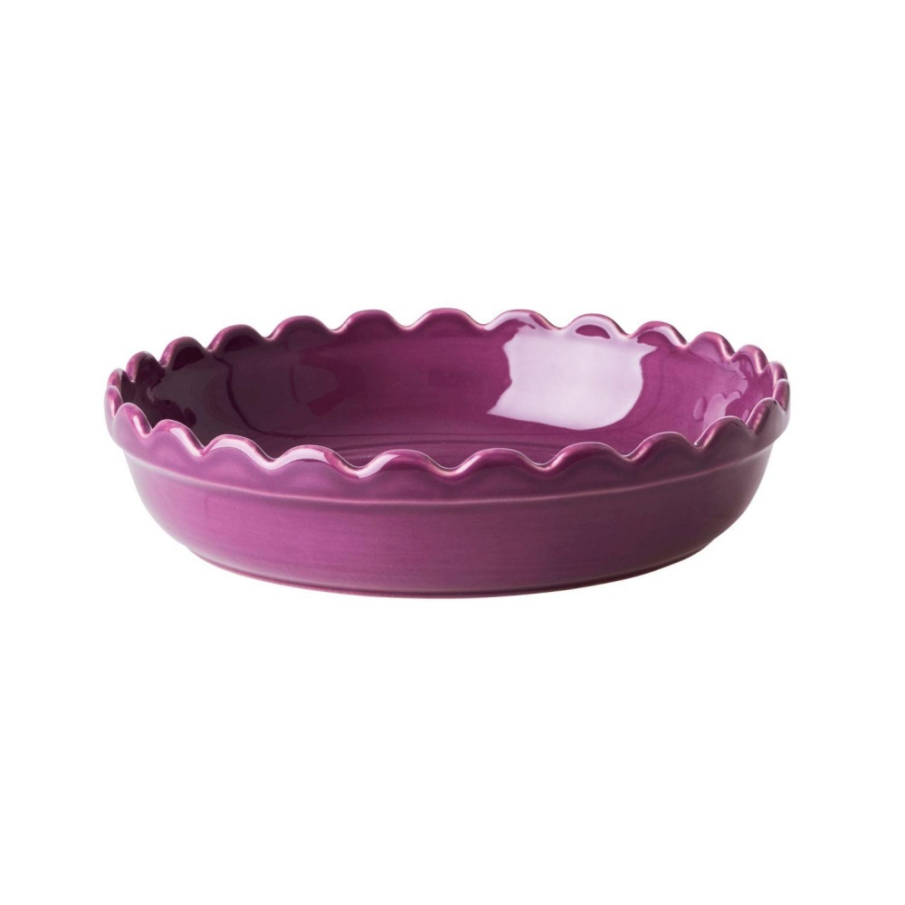 Small Stoneware Pie Dish in Purple by Rice DK
