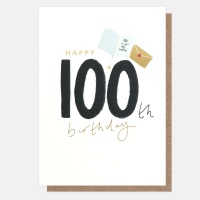 100th Birthday Card By Caroline Gardner