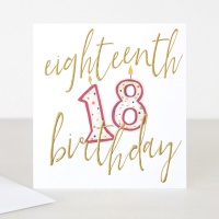 18th Birthday Card with Candles By Caroline Gardner