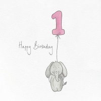 Happy 1st Birthday Card by Feather and Hare