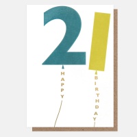 21st Birthday Boy Card By Caroline Gardner