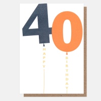 40th Birthday Boy Card By Caroline Gardner