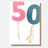 50th Birthday Girl Card By Caroline Gardner