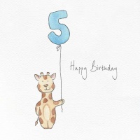 Happy 5th Birthday Card by Feather and Hare