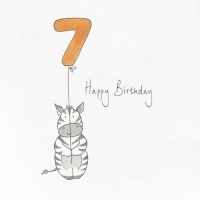 Happy 7th Birthday Card by Feather and Hare