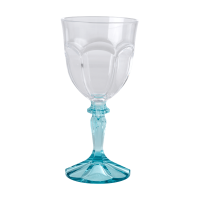 Mint Blue and Clear Acrylic Wine Glass Rice DK