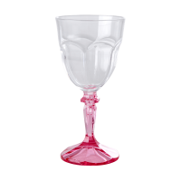 Pink and Clear Acrylic Wine Glass Rice DK