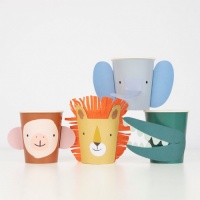 Animal Parade Set of 8 Paper Cups By Meri Meri