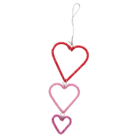 Heart Shaped Beaded Hanging Ornament Rice DK