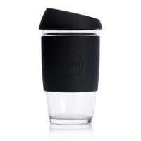 Joco glass reusable coffee cup in Black 16oz
