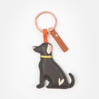 Black Labrador Dog Shaped Keyring By Caroline Gardner