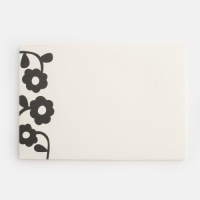 Black Mono Floral Print Desk Pad By Caroline Gardner