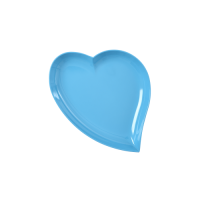 Blue Heart Shaped Melamine Plate By Rice