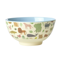 Sweet Blue Jungle Print Melamine Bowl Rice DK