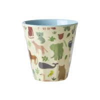 Sweet Blue Jungle Print Melamine Small Kids Cup By Rice DK