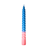 Pink and Blue Twisted Candle By Rice DK