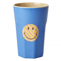 Blue Smile Print Melamine Tall Cup By Rice DK