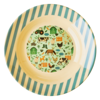 Blue Farm Print Kids Melamine Bowl Rice DK