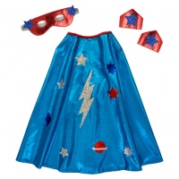 Blue Superhero Dressing Up Costume By Meri Meri