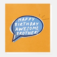 Happy Birthday Awesome Brother Card By Caroline Gardner