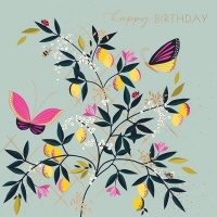 Butterflies & Lemons Card By Sara Miller London