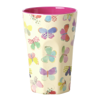 Butterfly Print Melamine Tall Cup By Rice DK