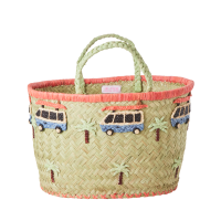Camper Van Theme Raffia Storage Basket By Rice DK