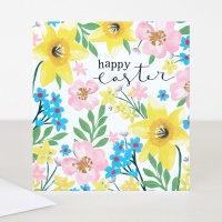Happy Easter Flower Card by Caroline Gardner