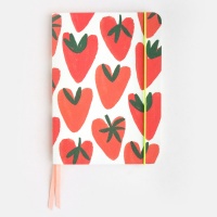 Caroline Gardner Strawberry Heart Print A5 Notebook