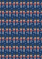 Nutcracker Soldiers Print Christmas Wrapping Paper