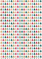Colourful Christmas Tree Print Wrapping Paper