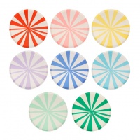 Striped Paper Plates Set of 8 By Meri Meri